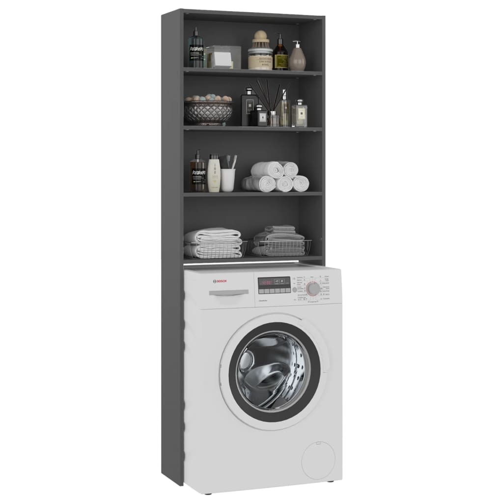 Wasmachinekast 64X24X190 Cm Grijs