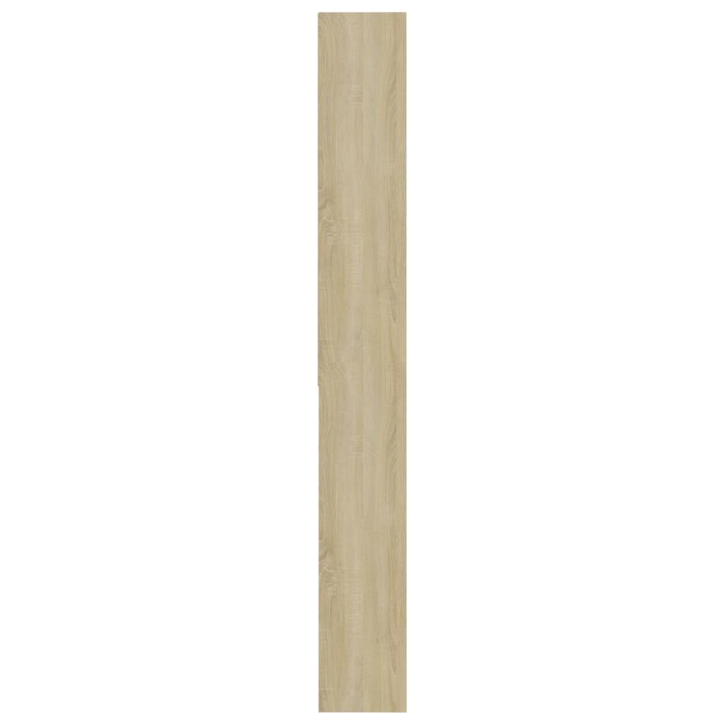 Wasmachinekast 64X24X190 Cm Wit En Sonoma Eikenkleurig
