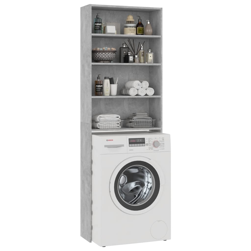 Wasmachinekast 64X24X190 Cm Betongrijs