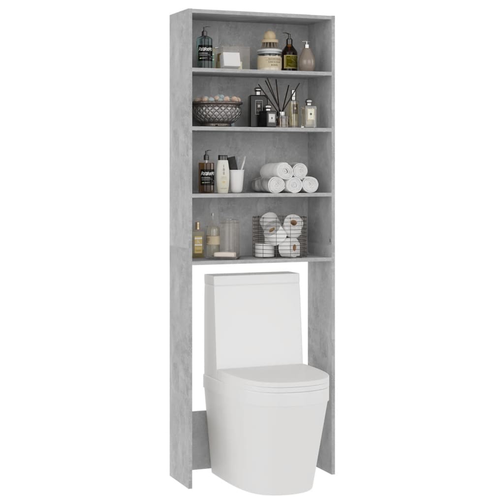 Wasmachinekast 64X24X190 Cm Betongrijs