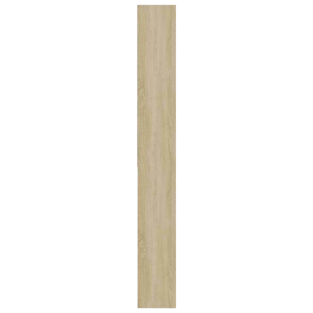 Wasmachinekast 64X24X190 Cm Wit En Sonoma Eikenkleurig