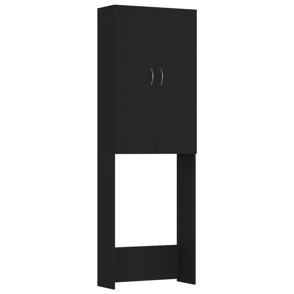 Wasmachinekast 64X25,5X190 Cm Zwart
