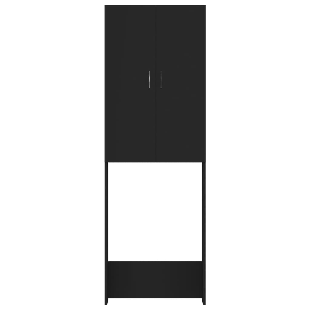 Wasmachinekast 64X25,5X190 Cm Zwart