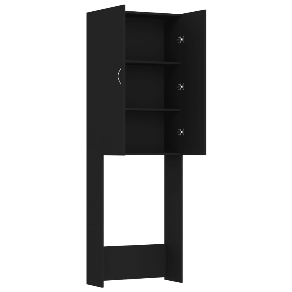 Wasmachinekast 64X25,5X190 Cm Zwart