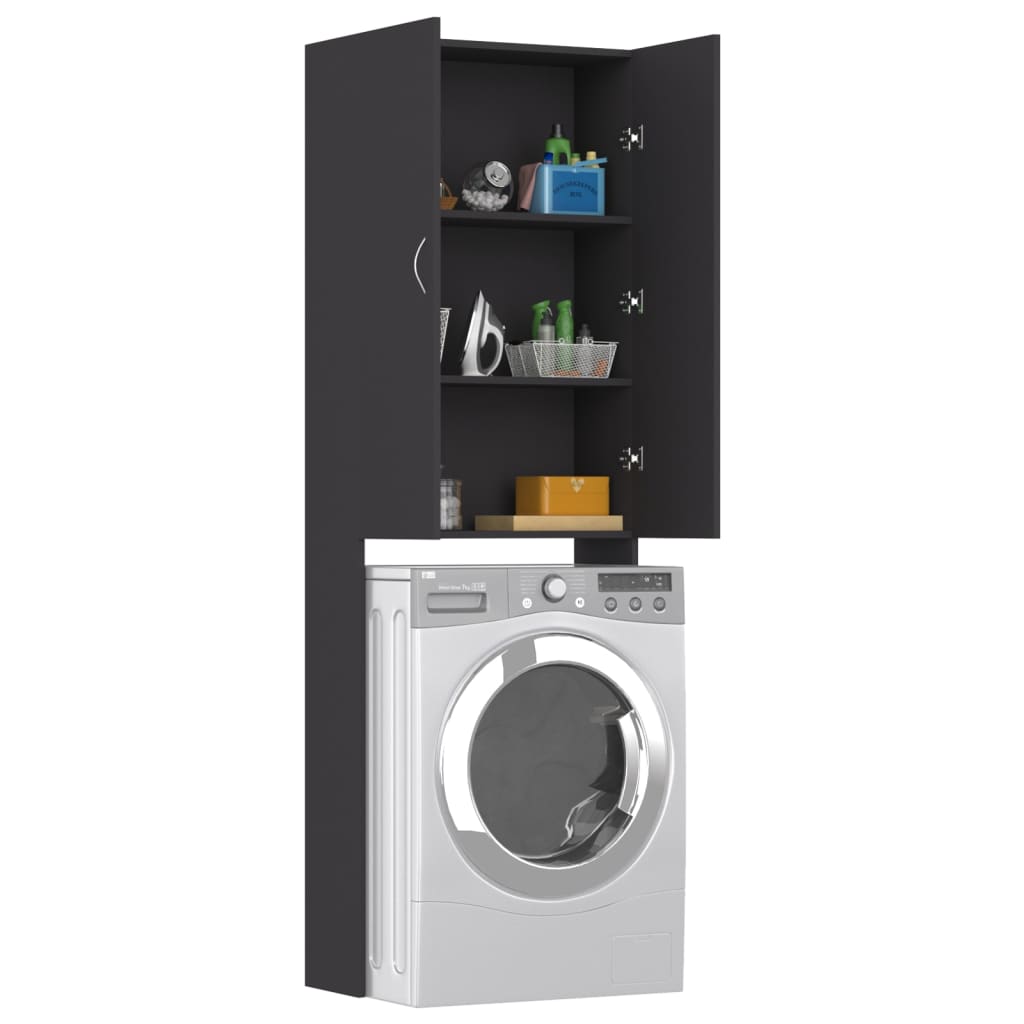Wasmachinekast 64X25,5X190 Cm Grijs