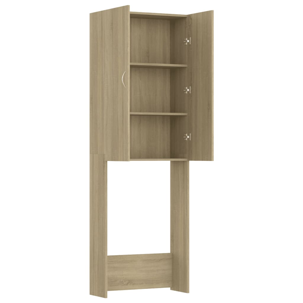 Wasmachinekast 64X25,5X190 Cm Sonoma Eikenkleurig