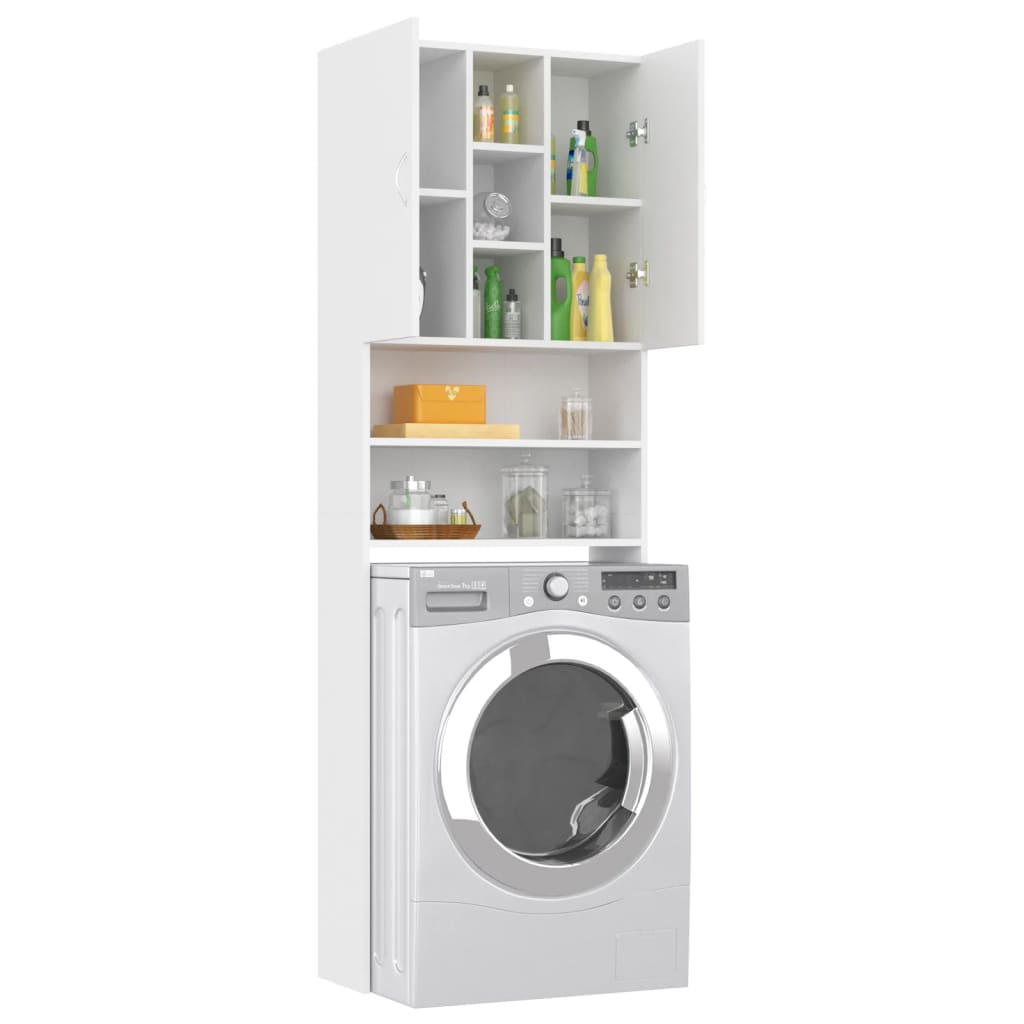 Wasmachinekast 64X25,5X190 Cm Wit