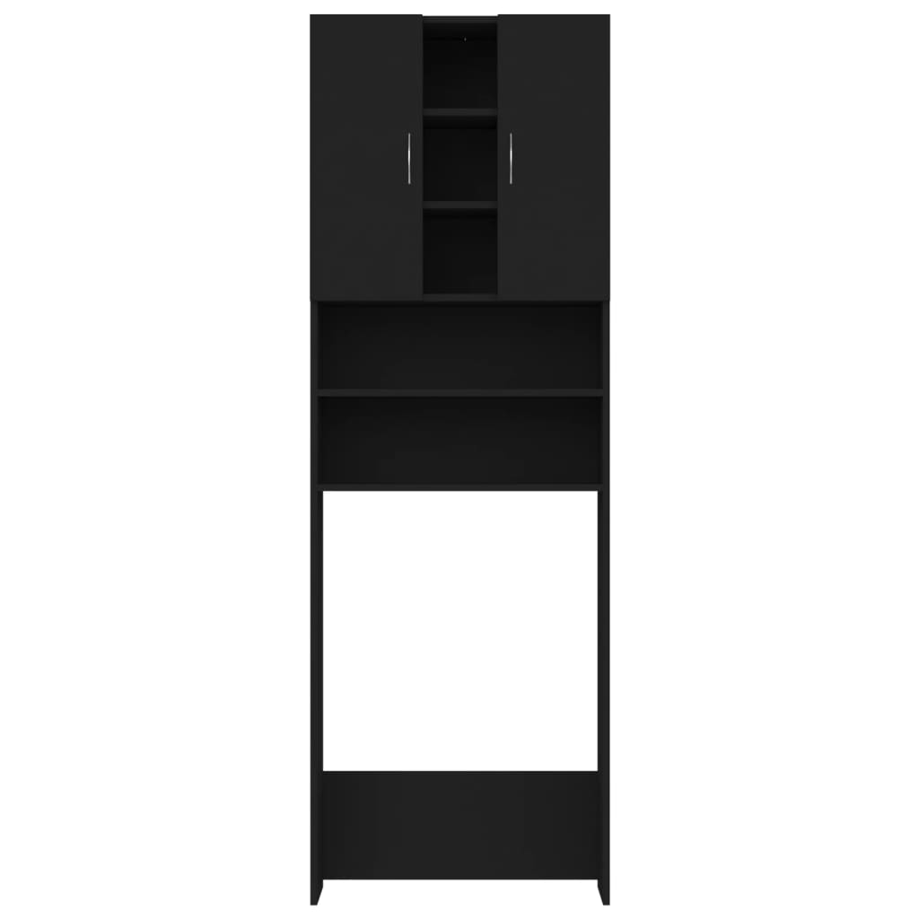 Wasmachinekast 64X25,5X190 Cm Zwart