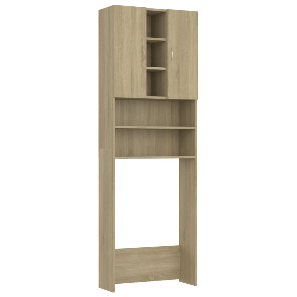 Wasmachinekast 64X25,5X190 Cm Sonoma Eikenkleurig