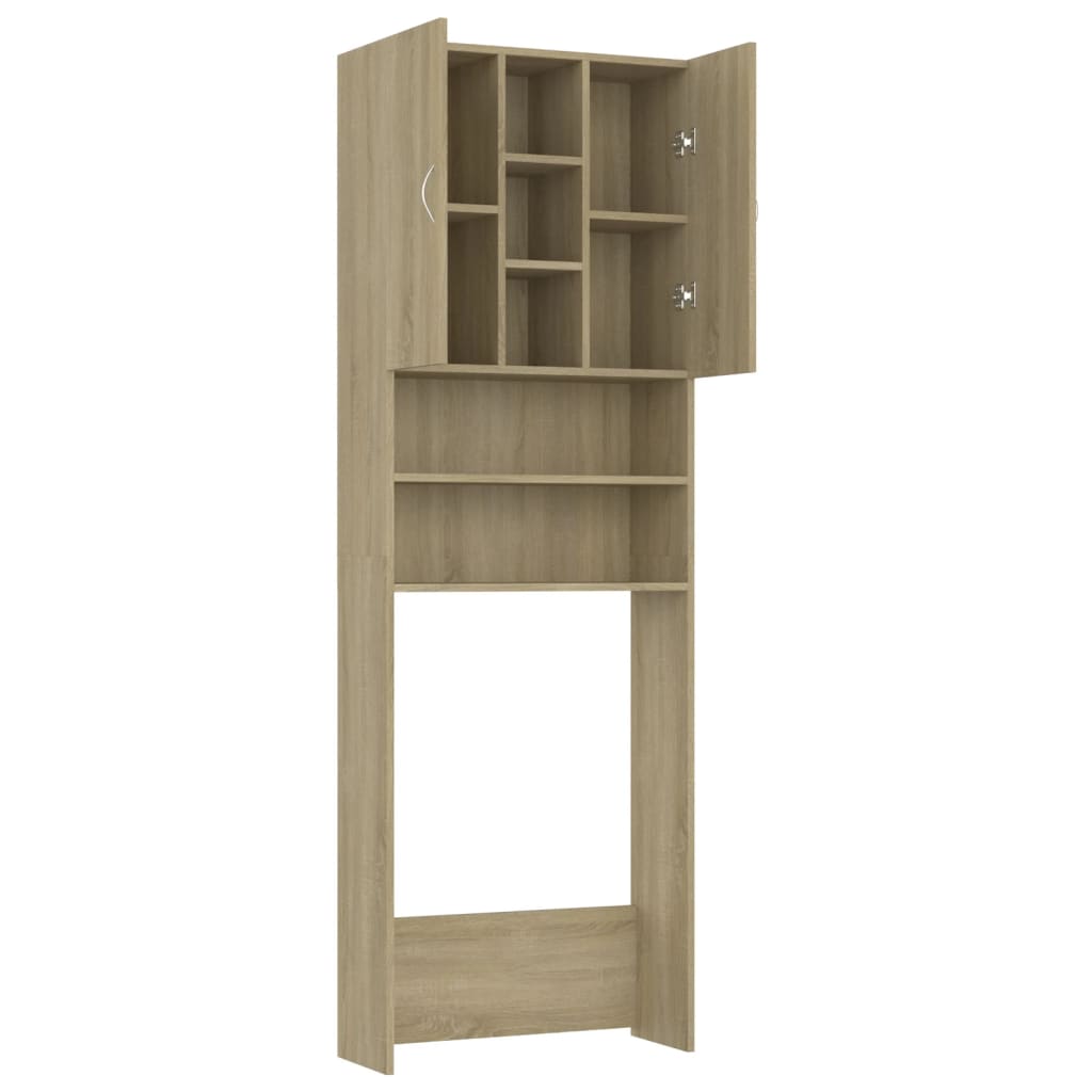 Wasmachinekast 64X25,5X190 Cm Sonoma Eikenkleurig
