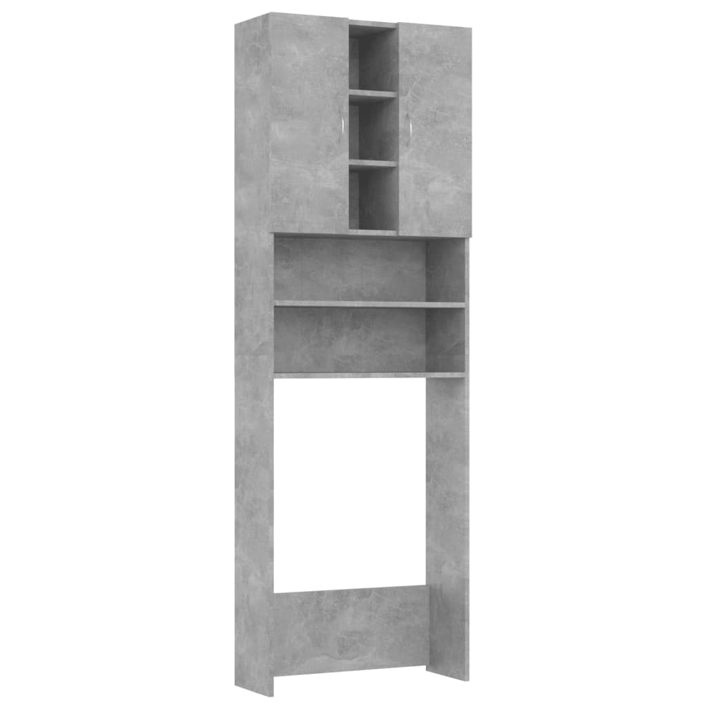 Wasmachinekast 64X25,5X190 Cm Betongrijs