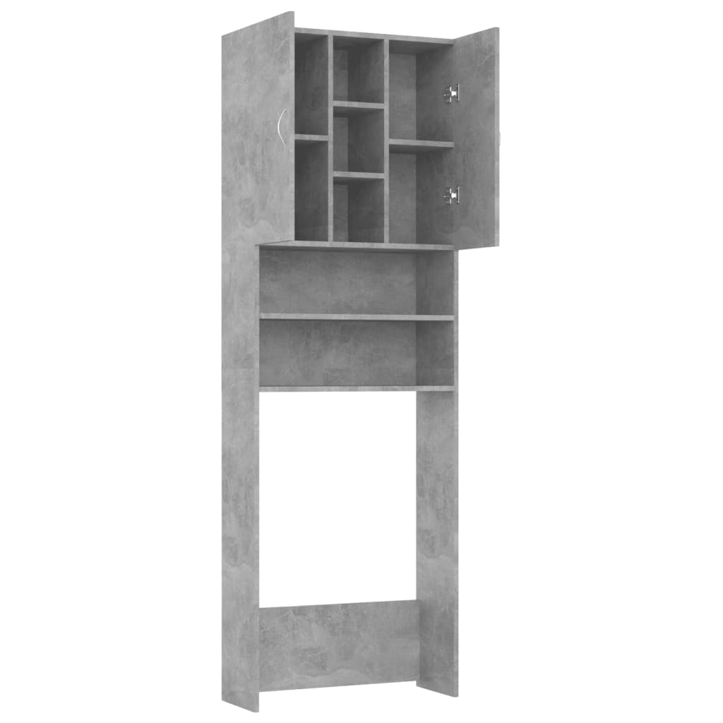 Wasmachinekast 64X25,5X190 Cm Betongrijs