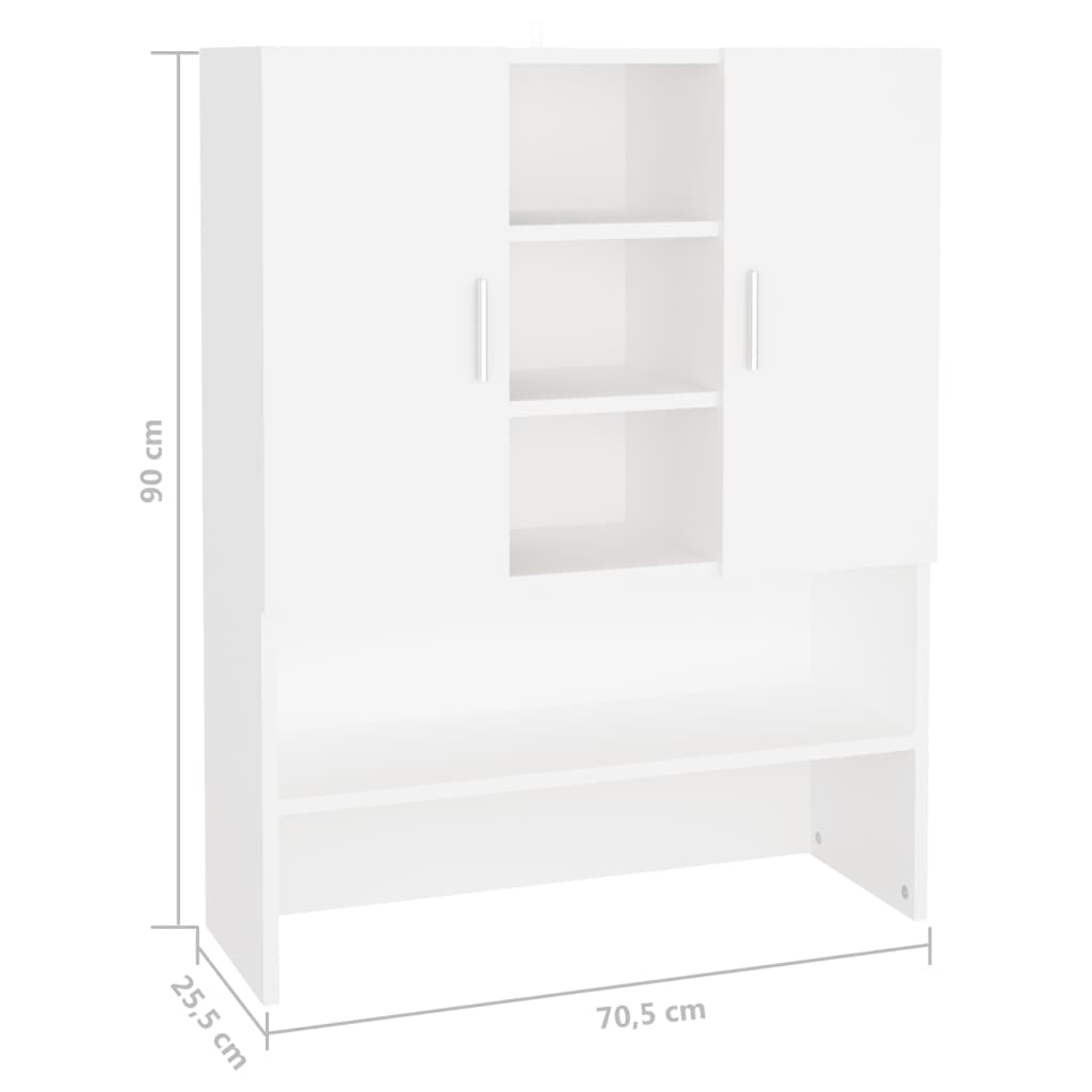 Wasmachinekast 70,5X25,5X90 Cm Wit