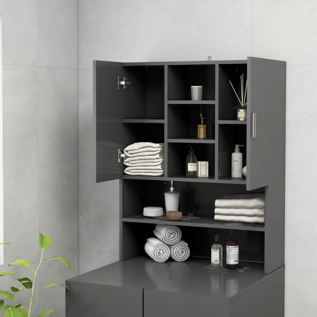 Wasmachinekast 70,5X25,5X90 Cm Grijs