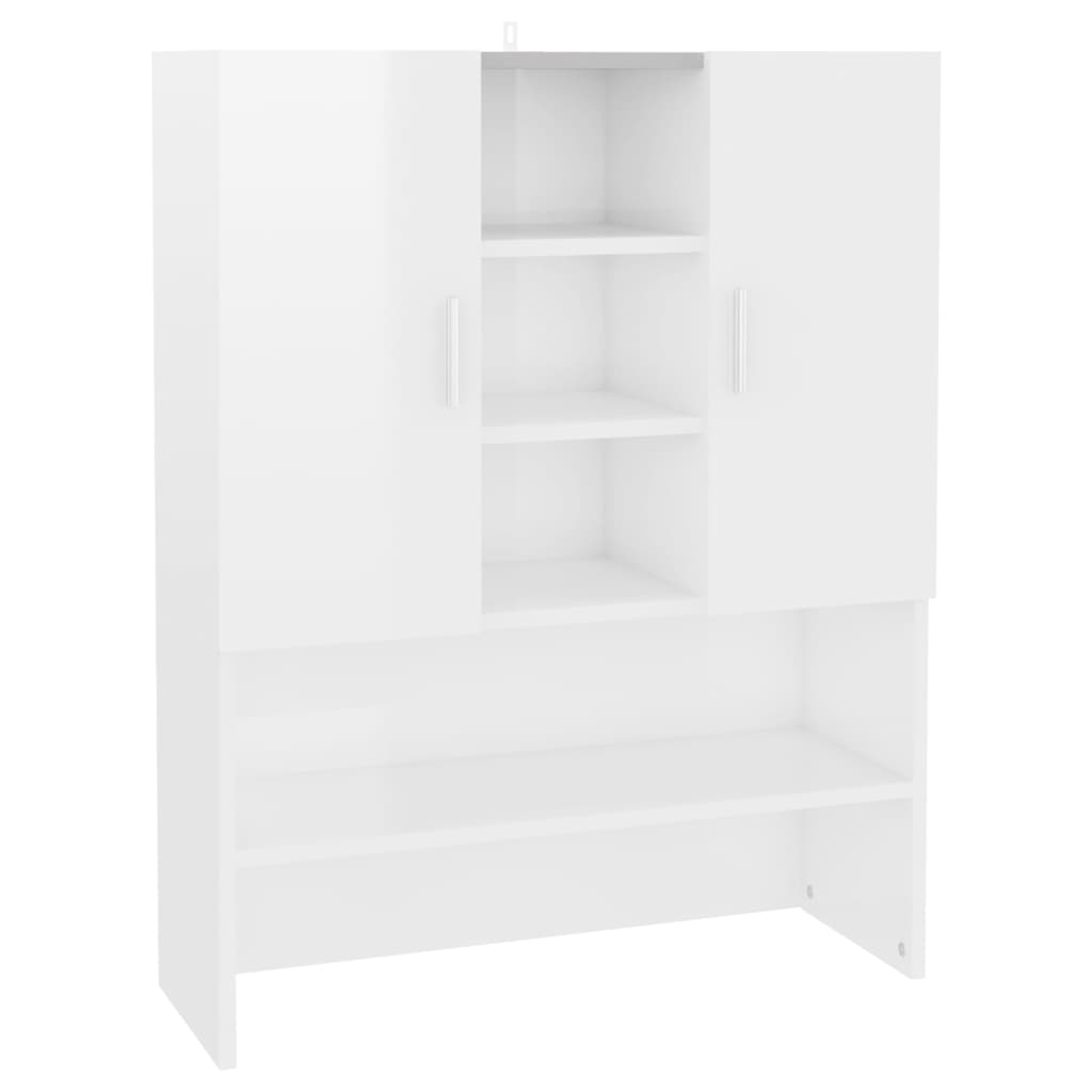 Wasmachinekast 70,5X25,5X90 Cm Hoogglans Wit