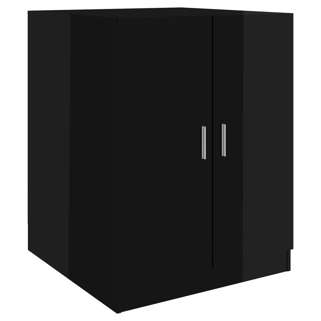 Wasmachinekast 71X71,5X91,5 Cm Hoogglans Zwart