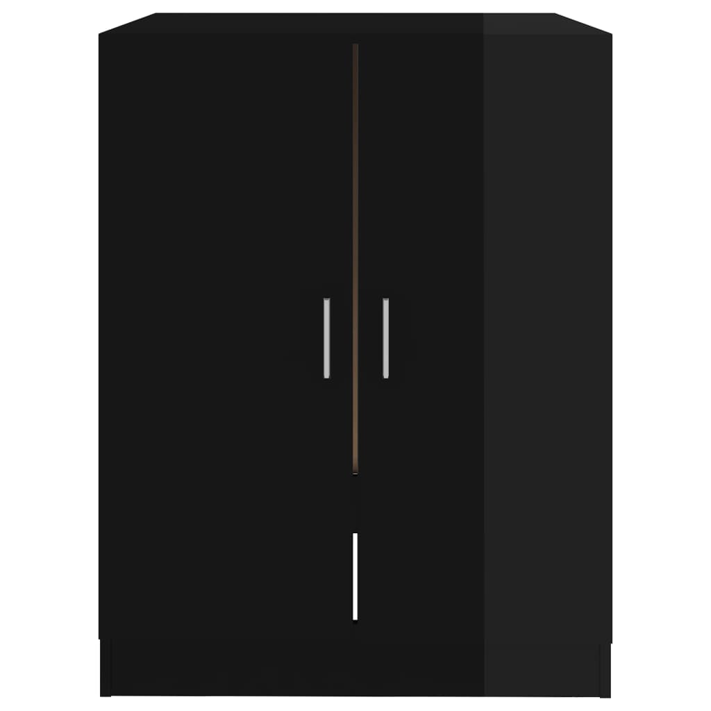 Wasmachinekast 71X71,5X91,5 Cm Hoogglans Zwart