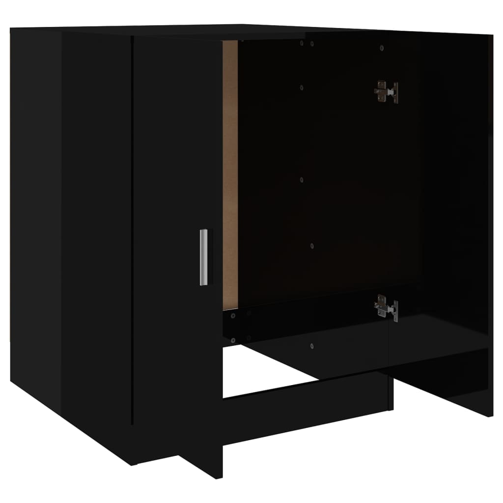 Wasmachinekast 71X71,5X91,5 Cm Hoogglans Zwart