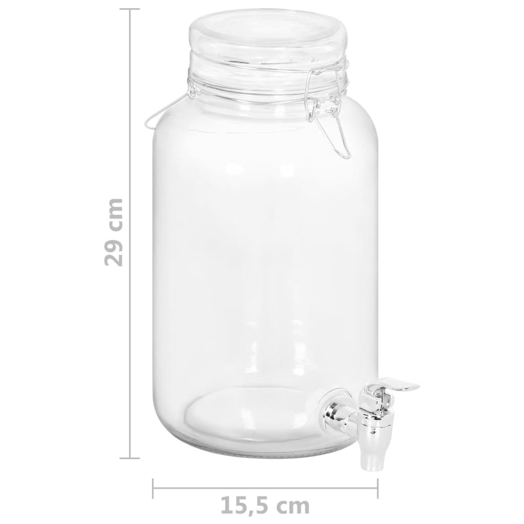 Drankdispensers 2 St 4000 Ml Glas