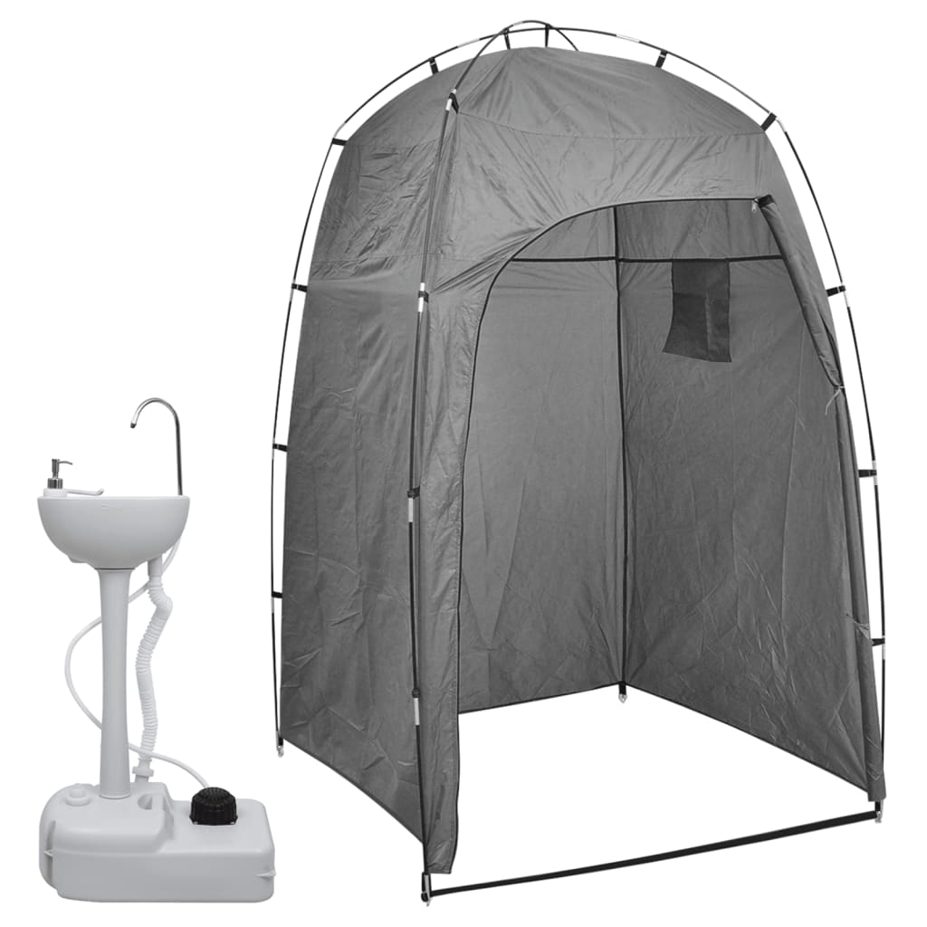 Kampeerwasbak Met Tent Draagbaar 20 L