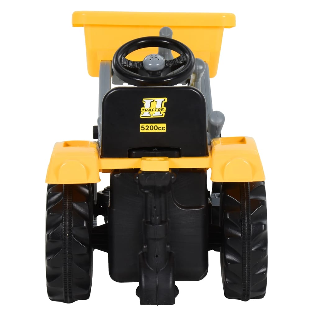 Traptractor Met Voorlader Geel En Zwart