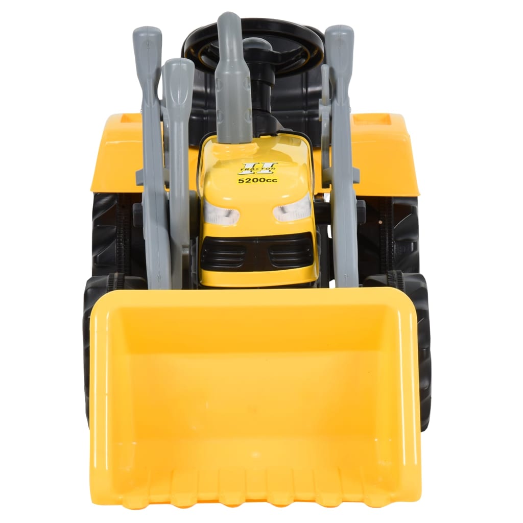 Traptractor Met Voorlader Geel En Zwart