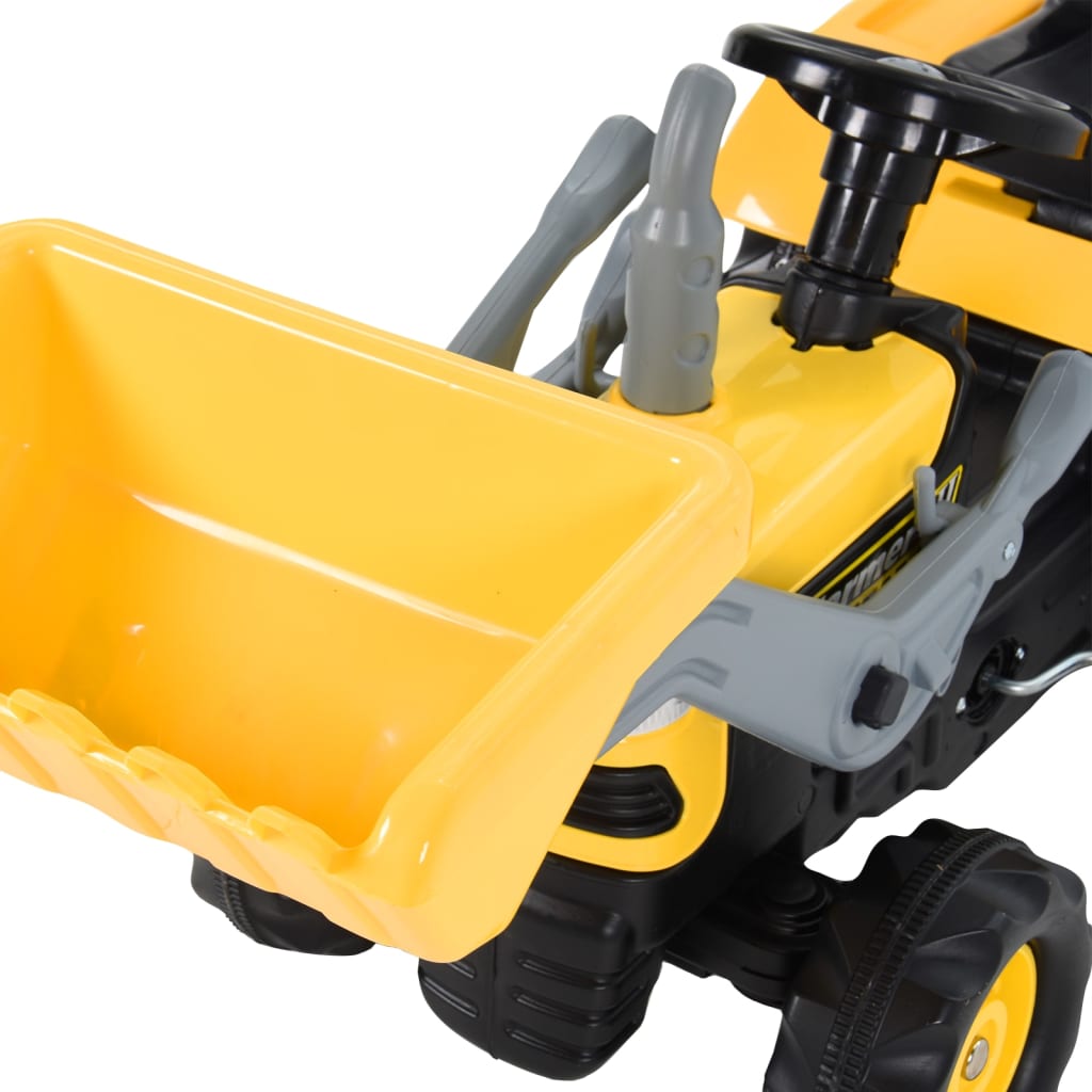 Traptractor Met Voorlader Geel En Zwart