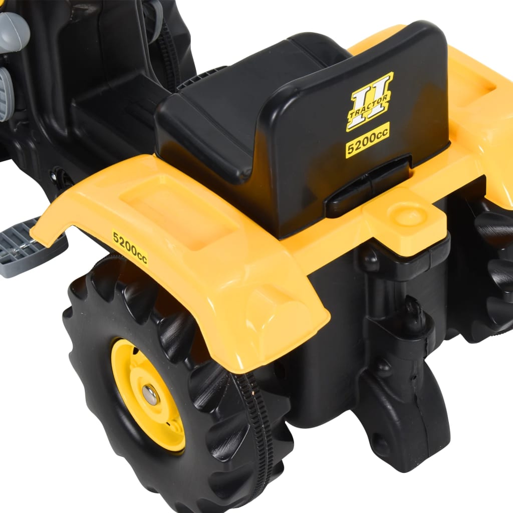 Traptractor Met Voorlader Geel En Zwart