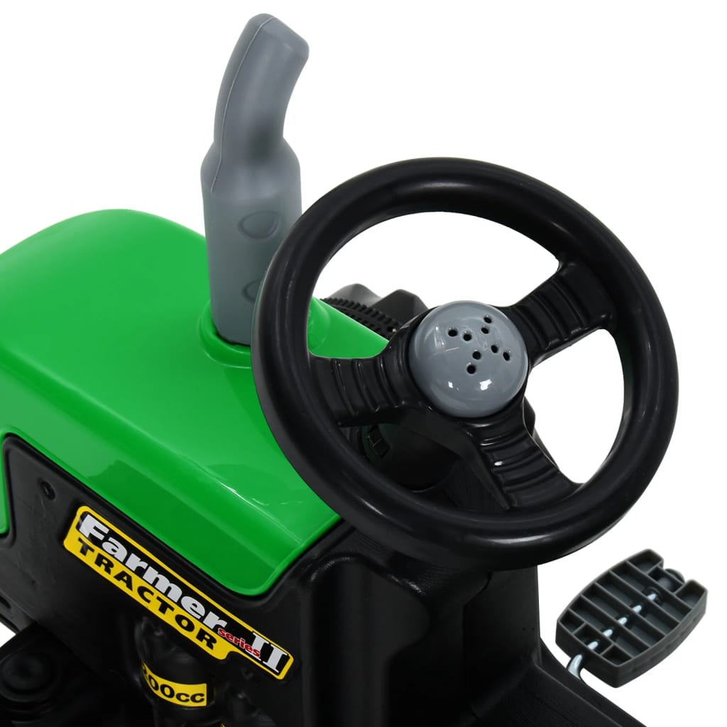 Traptractor Met Aanhanger Groen En Zwart