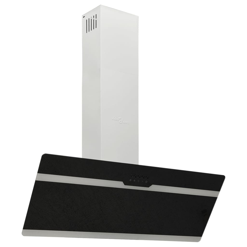 Wandafzuigkap 90 Cm Staal En Gehard Glas Zwart