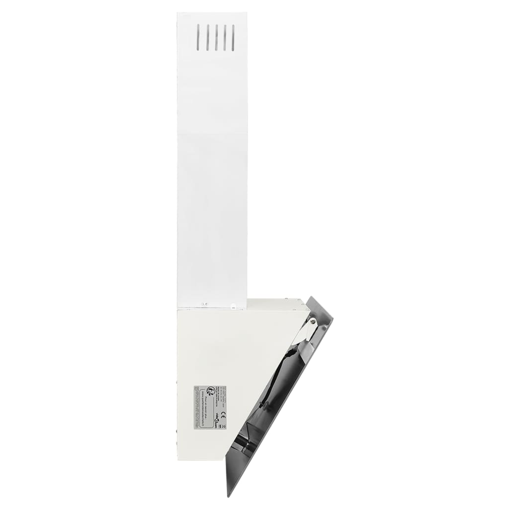 Wandafzuigkap 60 Cm Staal En Gehard Glas Wit