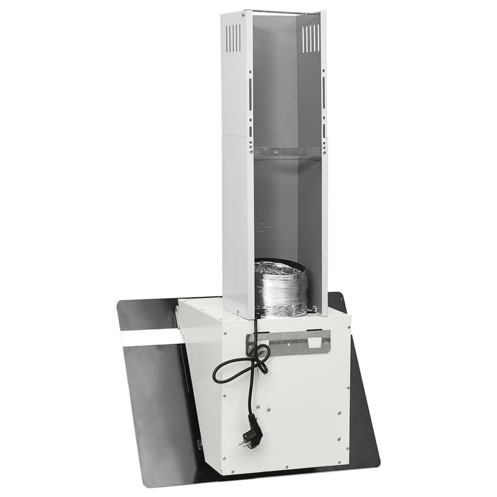 Wandafzuigkap 60 Cm Staal En Gehard Glas Wit