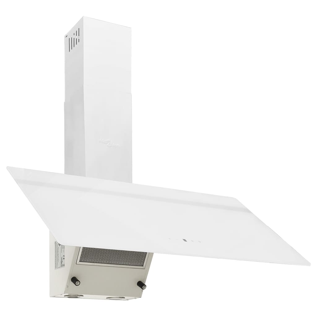 Wandafzuigkap 90 Cm Staal En Gehard Glas Wit