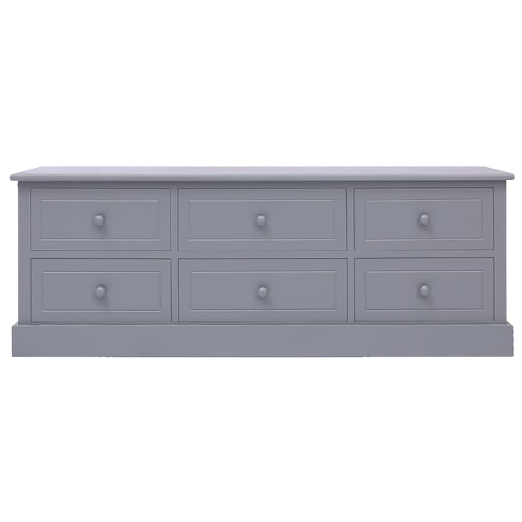 Tv-Meubel 108X30X40 Cm Massief Paulowniahout Donkergrijs