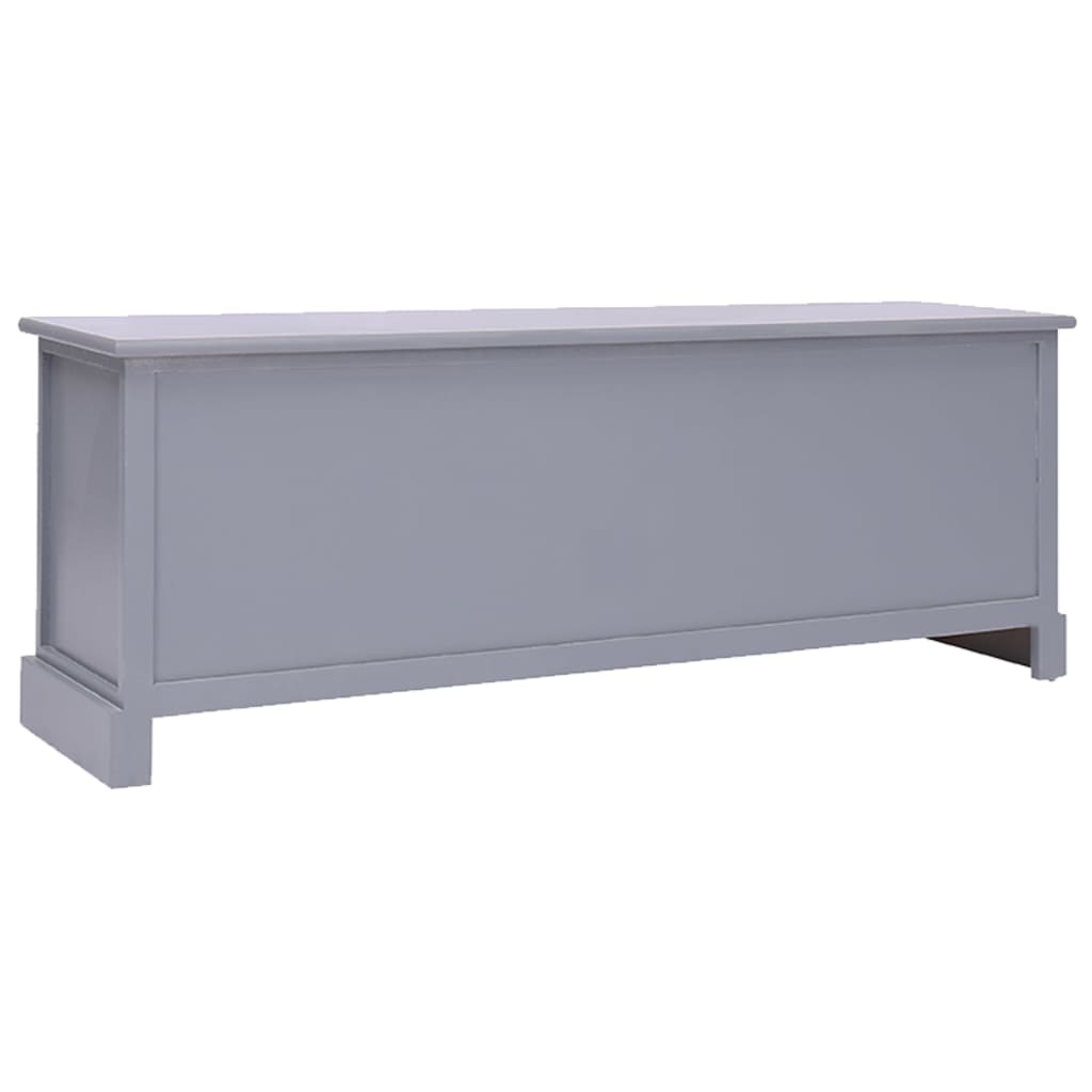Tv-Meubel 108X30X40 Cm Massief Paulowniahout Donkergrijs