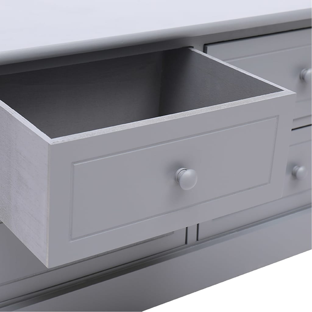Tv-Meubel 108X30X40 Cm Massief Paulowniahout Donkergrijs