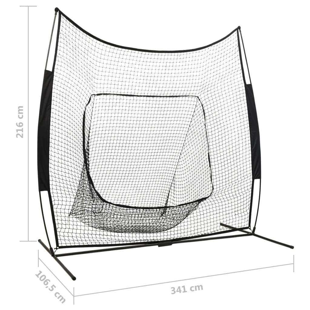 Honkbal- En Softbalnet 341X106,5X216 Cm Metaal