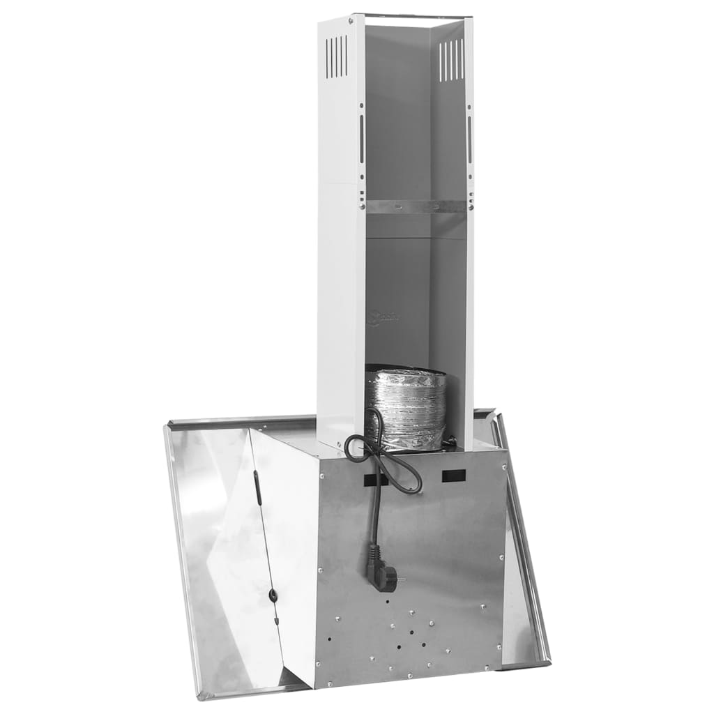 Wandafzuigkap 60 Cm Roestvrij Staal Gehard Glas Zilverkleurig