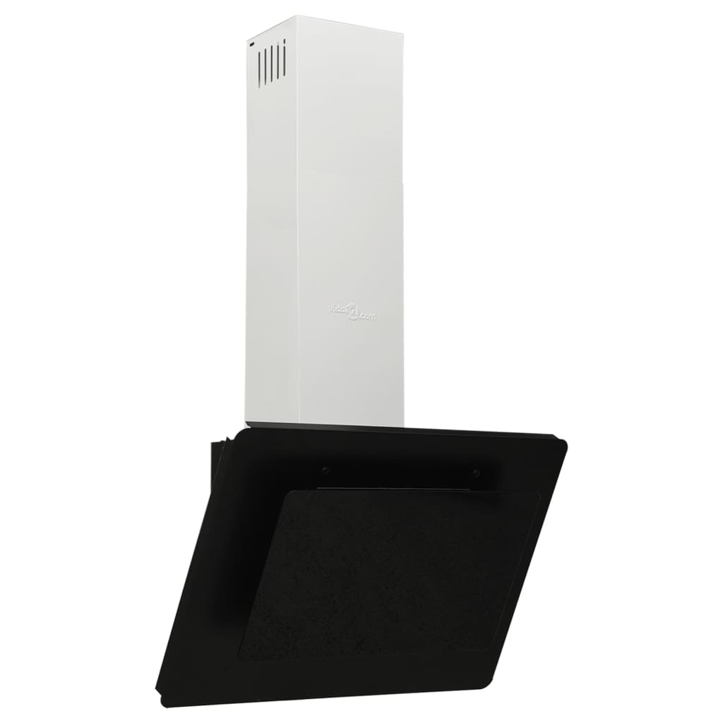 Wandafzuigkap 60 Cm Roestvrij Staal En Gehard Glas Zwart