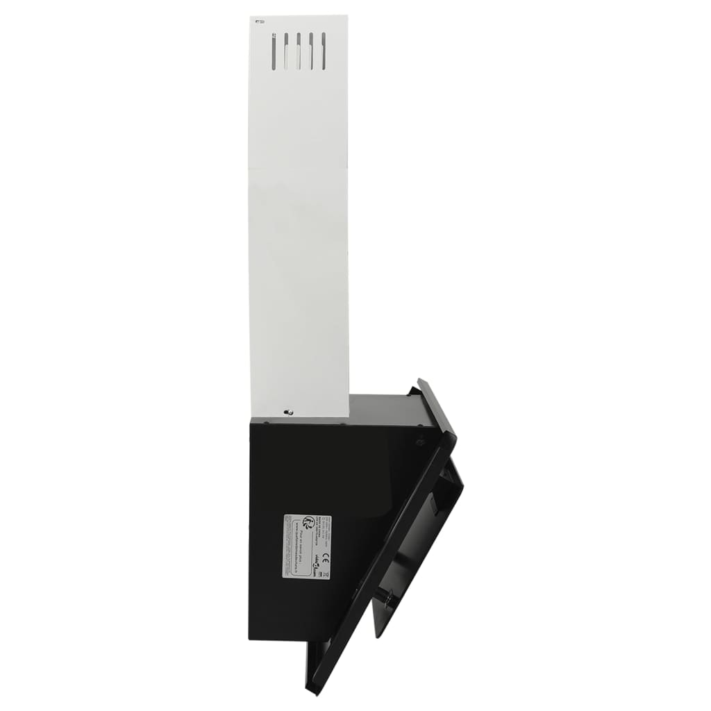 Wandafzuigkap 60 Cm Roestvrij Staal En Gehard Glas Zwart