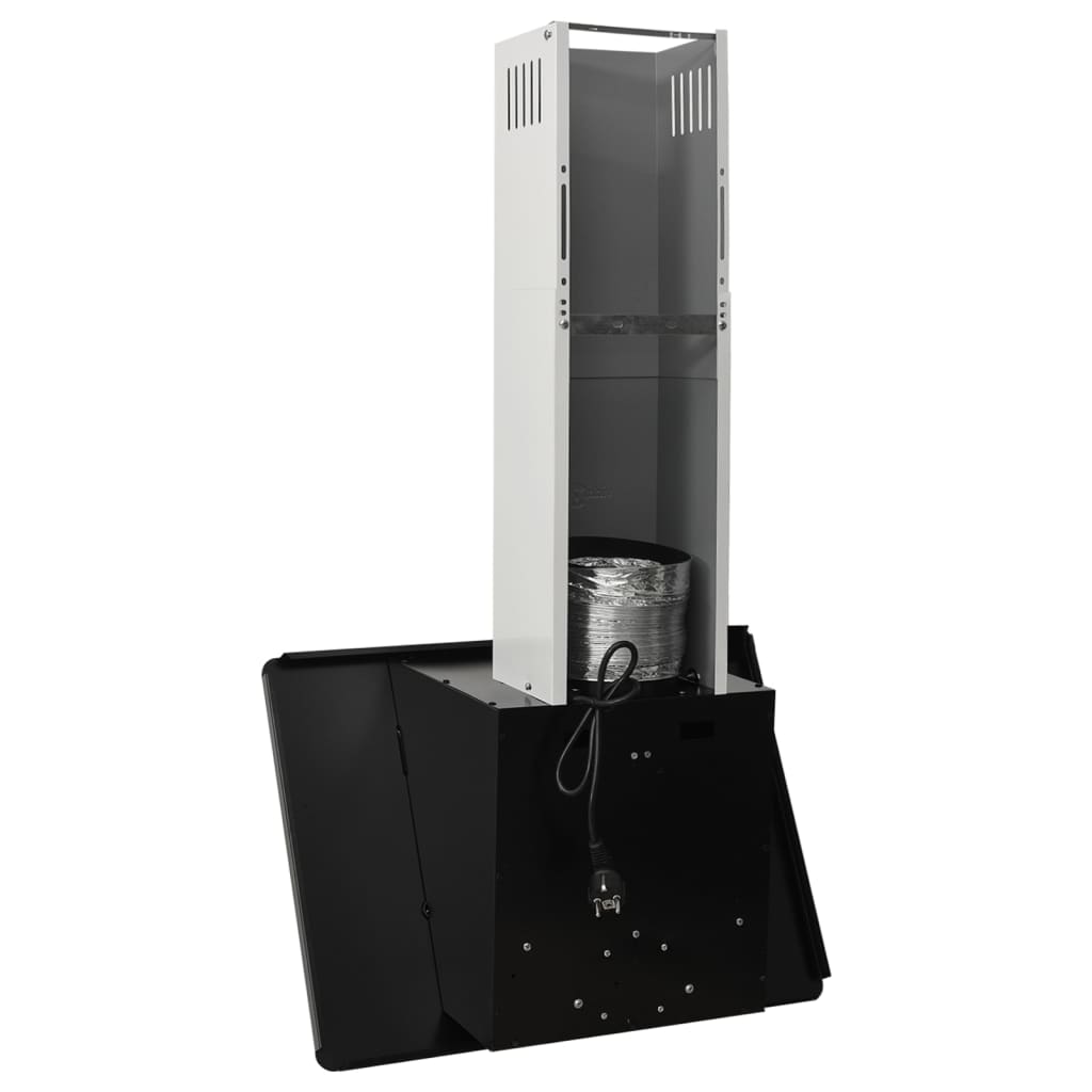 Wandafzuigkap 60 Cm Roestvrij Staal En Gehard Glas Zwart