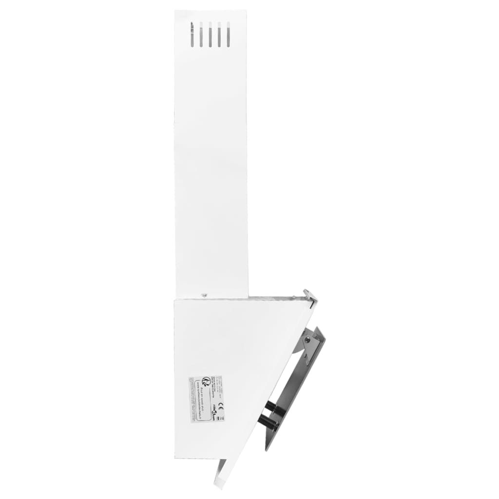 Wandafzuigkap 60 Cm Roestvrij Staal En Gehard Glas Wit