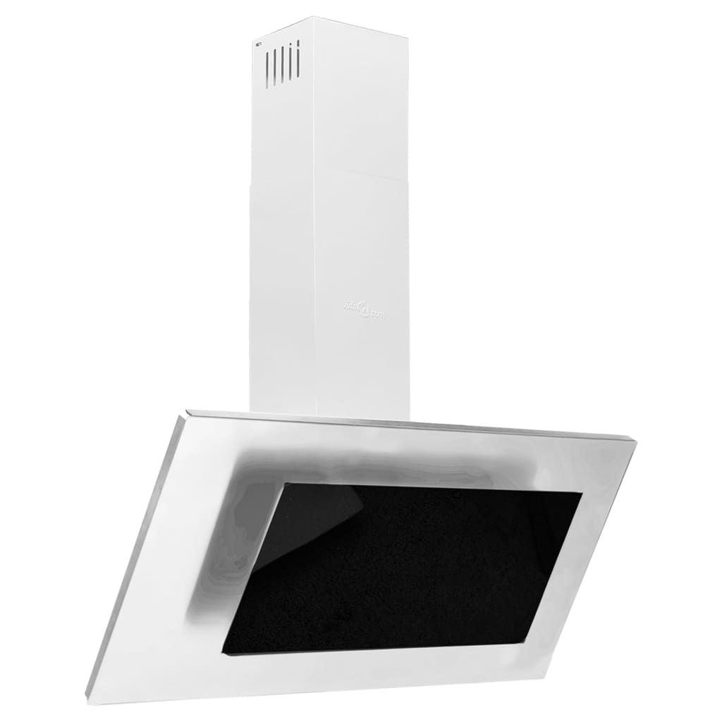 Wandafzuigkap 90 Cm Roestvrij Staal Gehard Glas Zilverkleurig