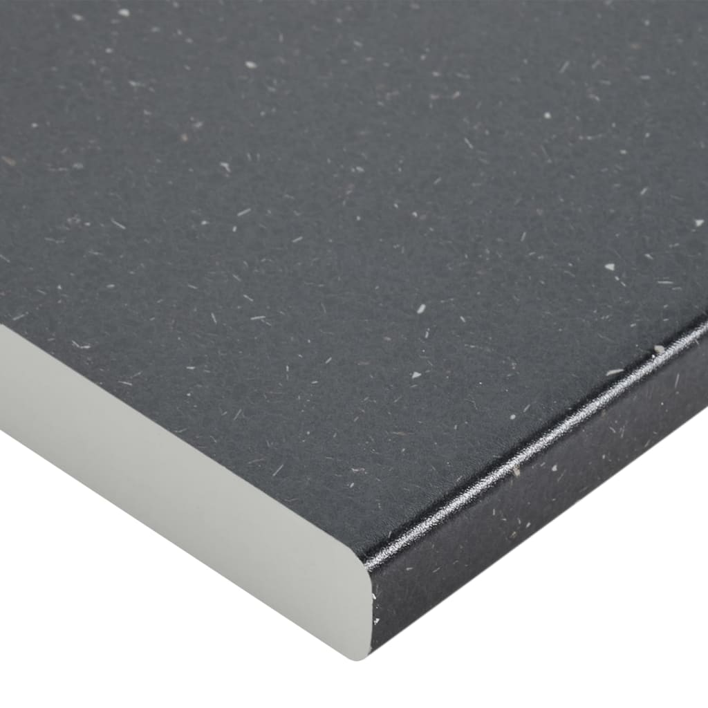 Aanrechtblad 30X60X2,8 Cm Spaanplaat Zwart Met Graniettextuur
