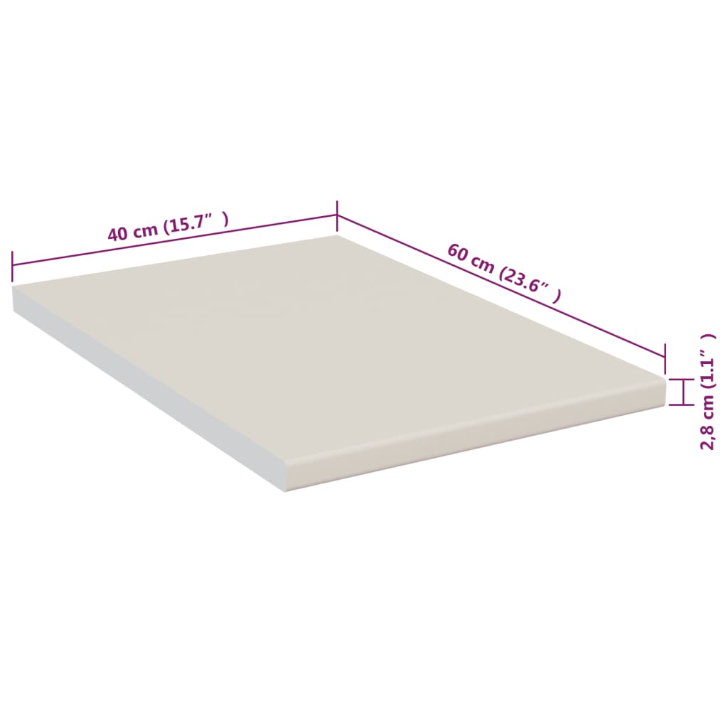 Aanrechtblad 40X60X2,8 Cm Spaanplaat Crèmekleurig