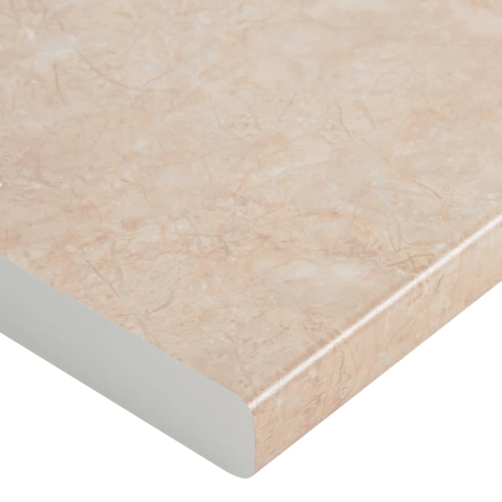 Aanrechtblad 40X60X2,8 Cm Spaanplaat Beige Met Marmertextuur