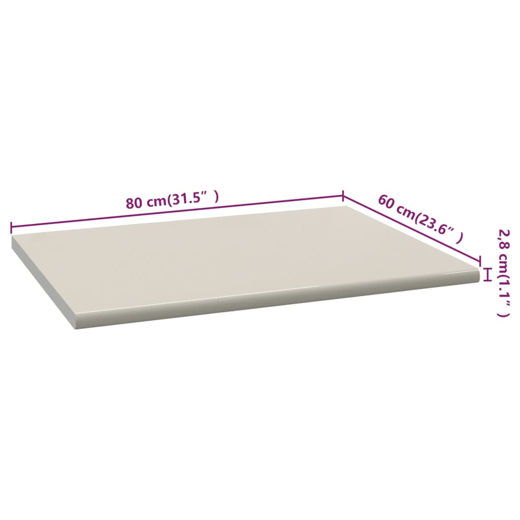Aanrechtblad 80X60X2,8 Cm Spaanplaat Crèmekleurig