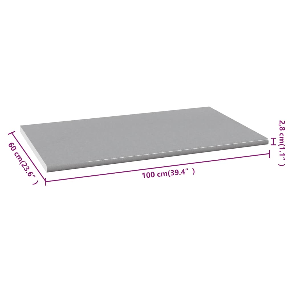 Aanrechtblad 100X60X2,8 Cm Spaanplaat Grijs
