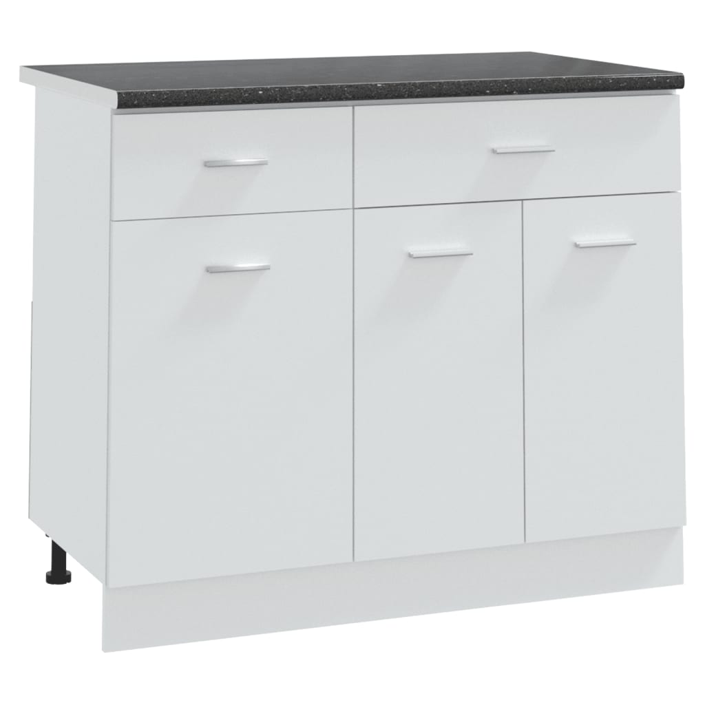 Aanrechtblad 100X60X2,8 Cm Spaanplaat Zwart Met Graniettextuur