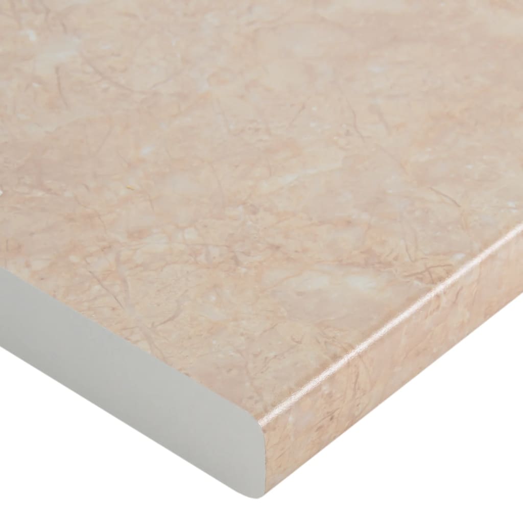 Aanrechtblad 100X60X2,8 Cm Spaanplaat Beige Met Marmertextuur